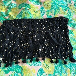 Kate Spade Confetti Foil Scarf with tassels